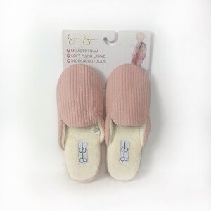 Jessica Simpson Memory Foam Pink Slippers | Ultra Soft Plush House Shoes